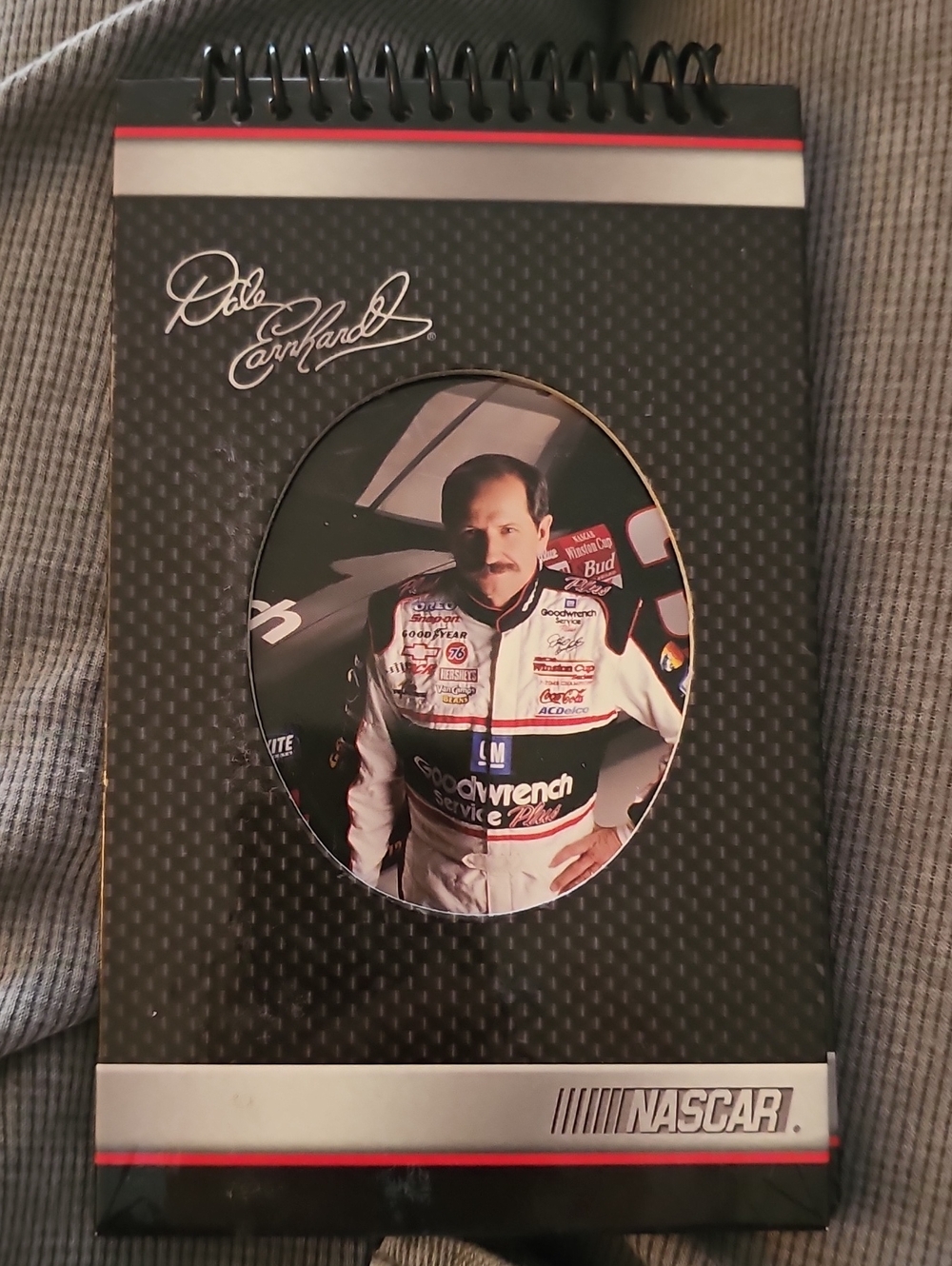 Dale Earnhardt NASCAR Spiral Bound Photo Notebook - Black